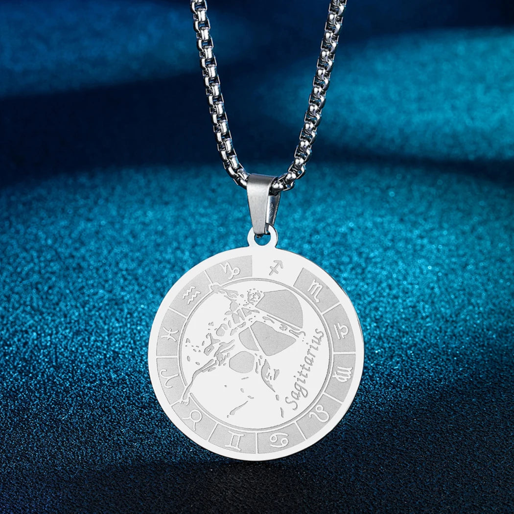 Capricorn Zodiac Sign Pendant Necklace Constellation Jewelry Gift