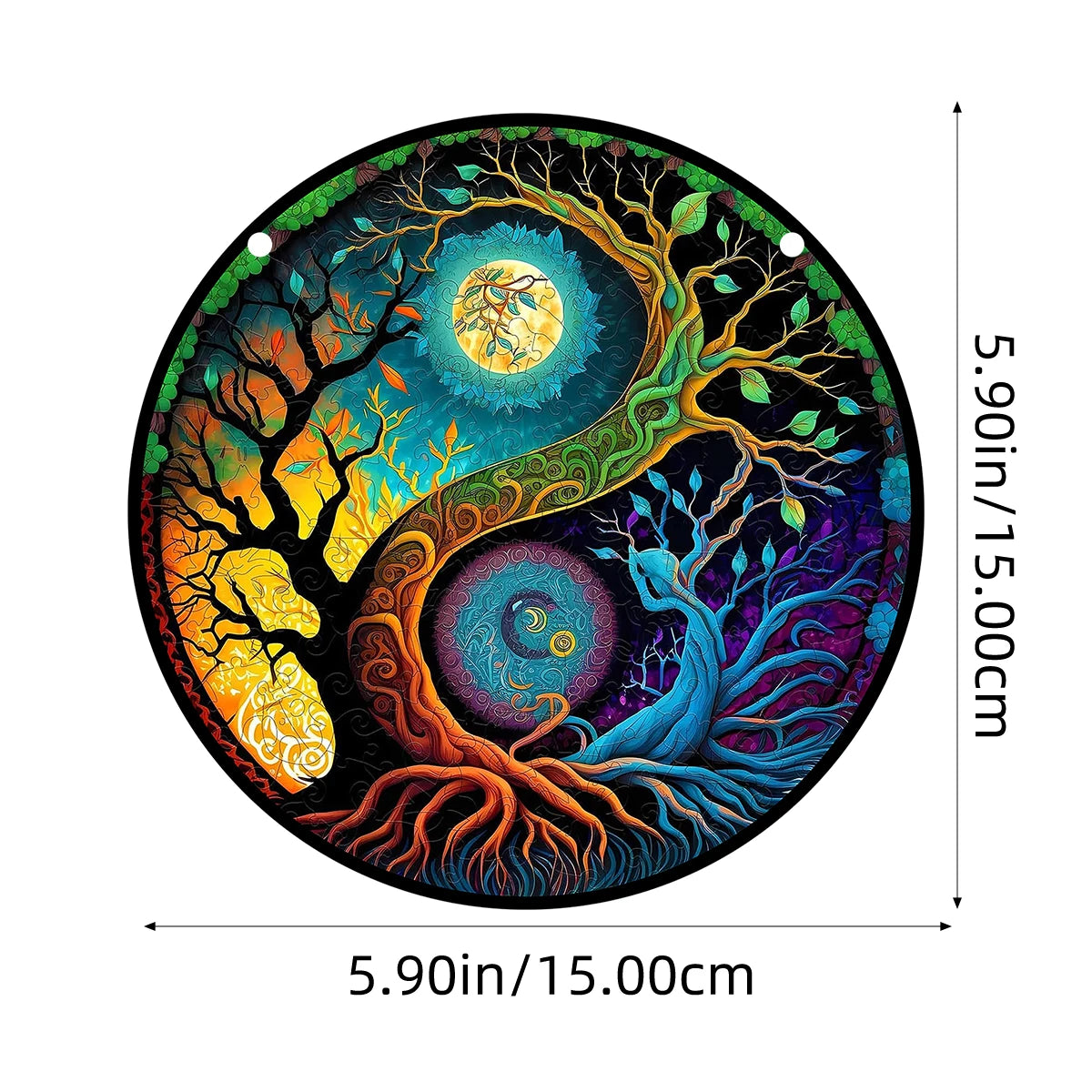 1pc Tree Of Life Stained Window Hanging Decor Tree Of Life Suncatcher,Gift For Woman Man,Indoor Outdoor Home Decor Garden Decor