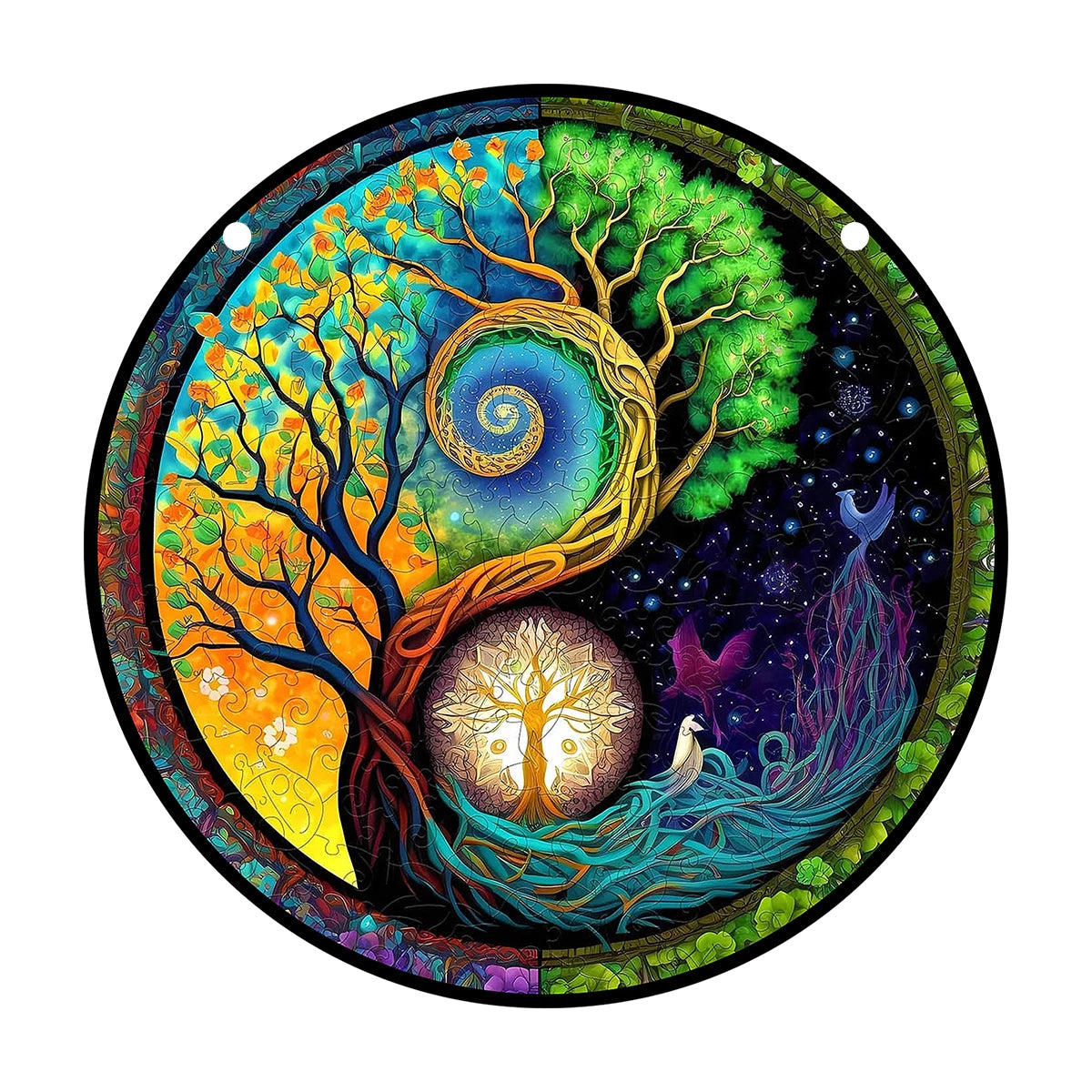 1pc Tree Of Life Stained Window Hanging Decor Tree Of Life Suncatcher,Gift For Woman Man,Indoor Outdoor Home Decor Garden Decor