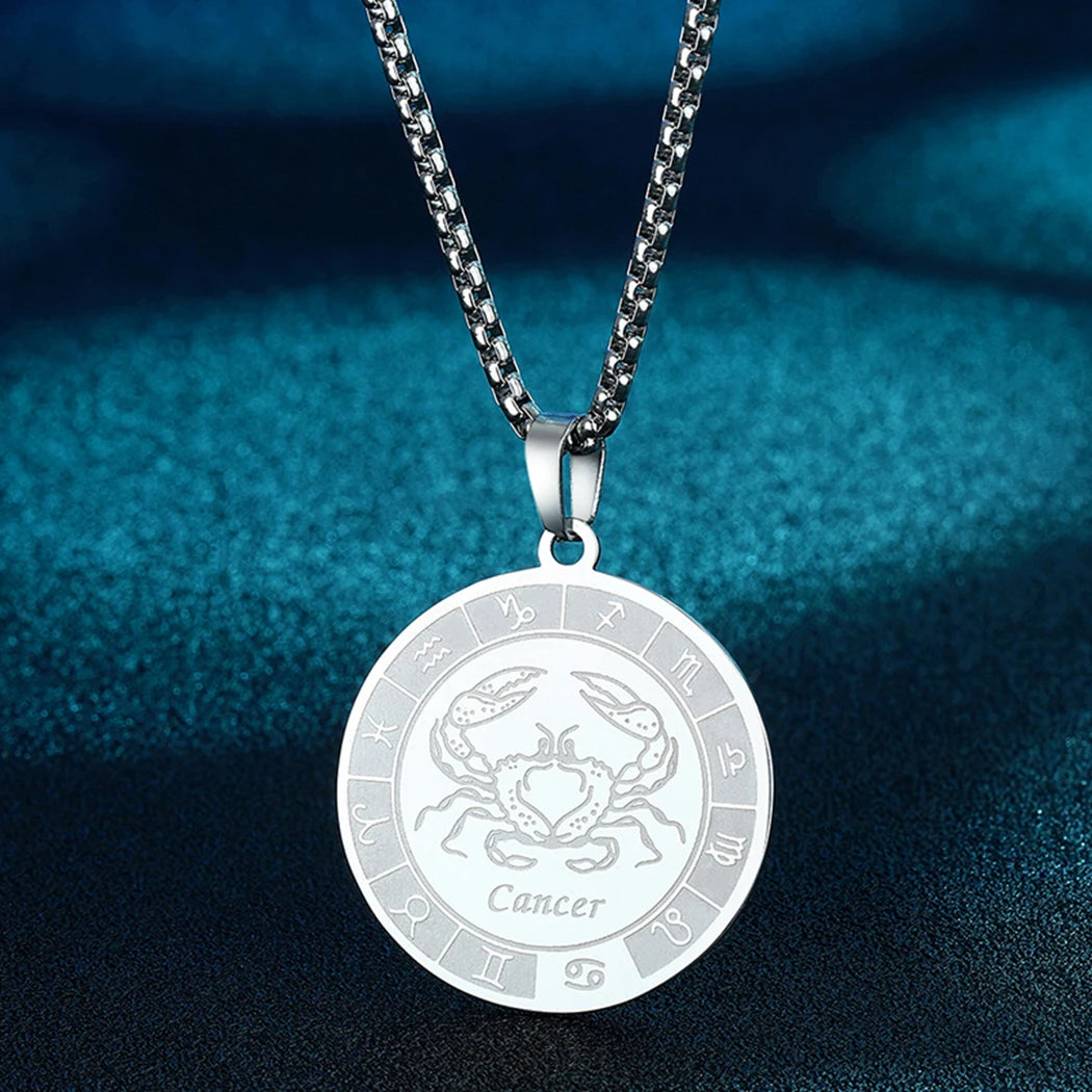 Capricorn Zodiac Sign Pendant Necklace Constellation Jewelry Gift