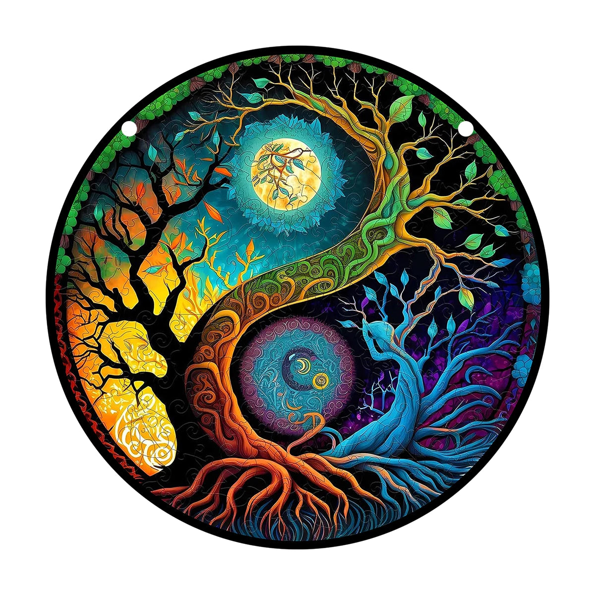 1pc Tree Of Life Stained Window Hanging Decor Tree Of Life Suncatcher,Gift For Woman Man,Indoor Outdoor Home Decor Garden Decor
