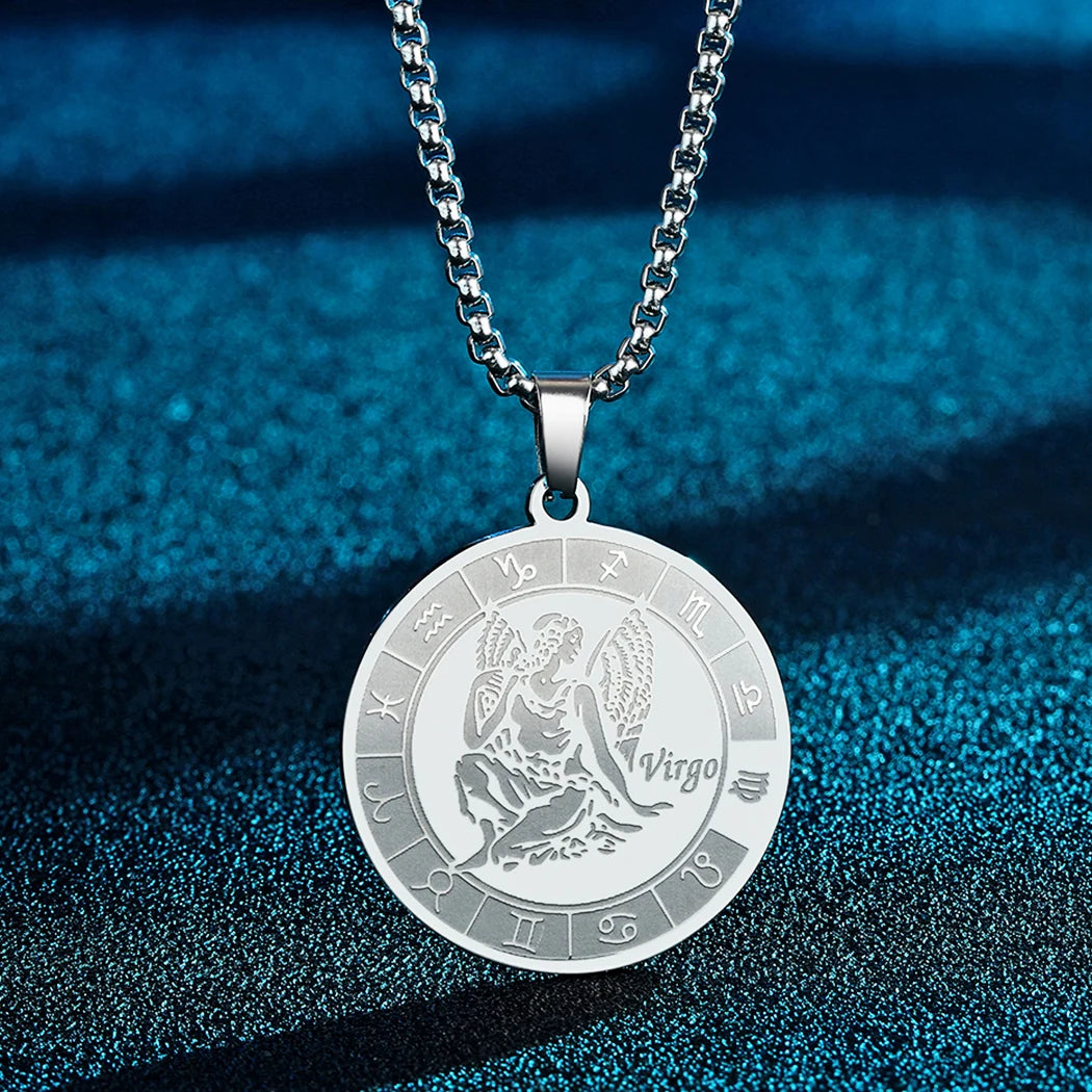 Capricorn Zodiac Sign Pendant Necklace Constellation Jewelry Gift