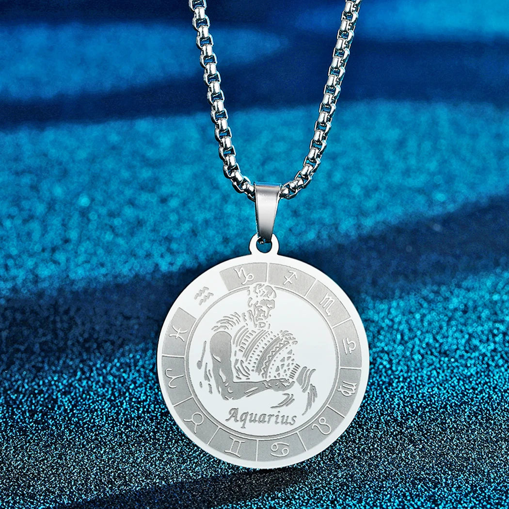 Capricorn Zodiac Sign Pendant Necklace Constellation Jewelry Gift