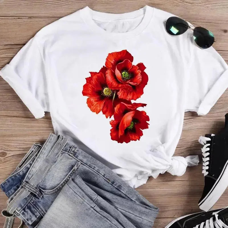 Spring Flower Women Tshirt