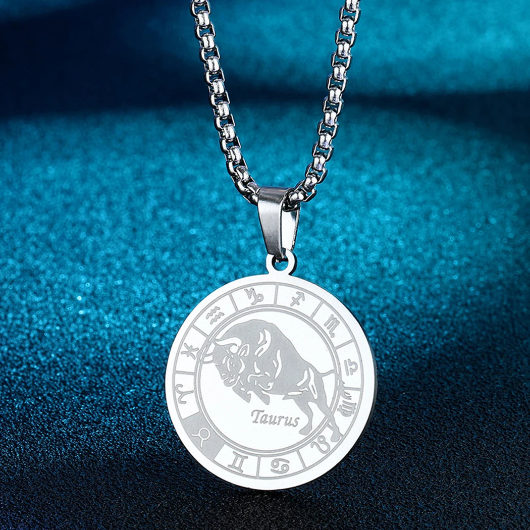 Capricorn Zodiac Sign Pendant Necklace Constellation Jewelry Gift