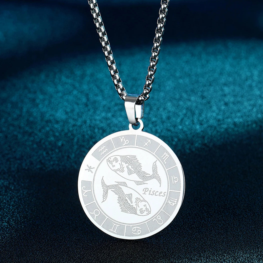Capricorn Zodiac Sign Pendant Necklace Constellation Jewelry Gift