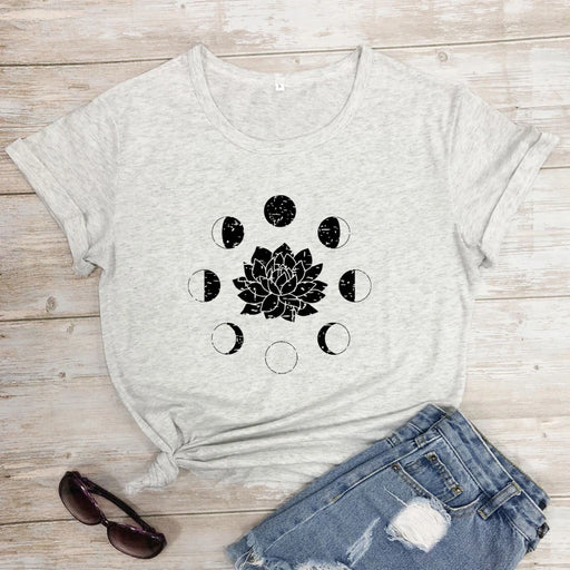 Mystical Moon Phases Astrology T-Shirt Spiritual Graphic Tee
