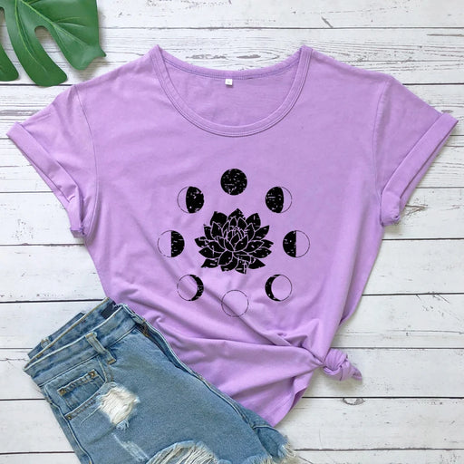 Mystical Moon Phases Astrology T-Shirt Spiritual Graphic Tee