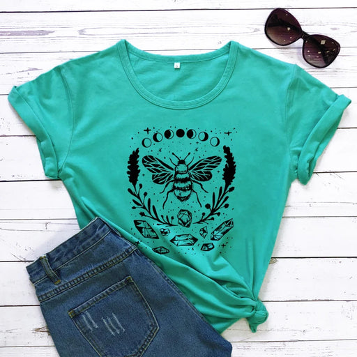 Mystical Honey Bee Moon Phases T-shirt