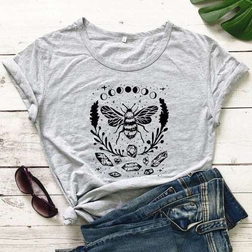 Mystical Honey Bee Moon Phases T-shirt