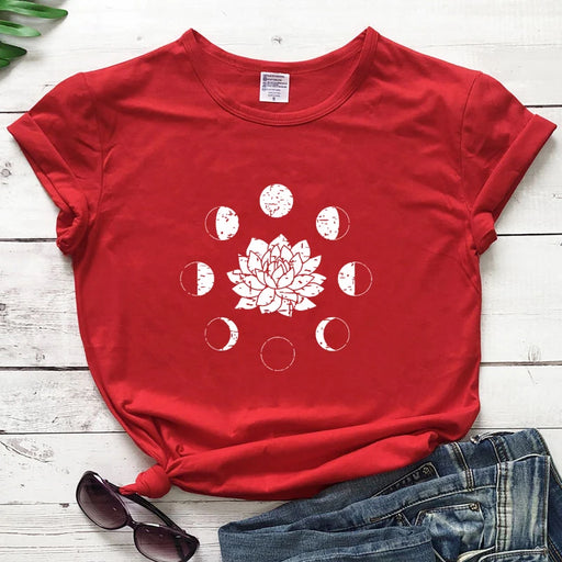 Mystical Moon Phases Astrology T-Shirt Spiritual Graphic Tee