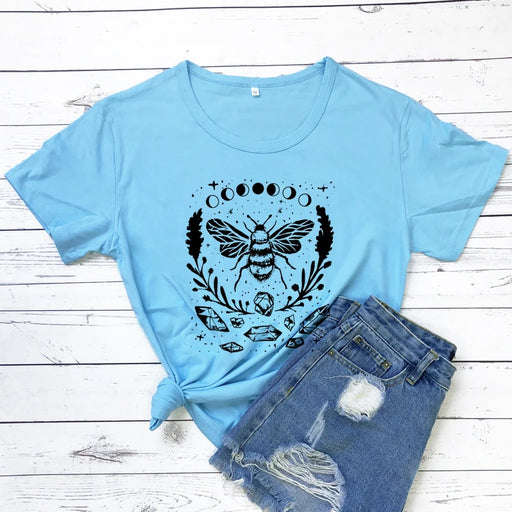 Mystical Honey Bee Moon Phases T-shirt