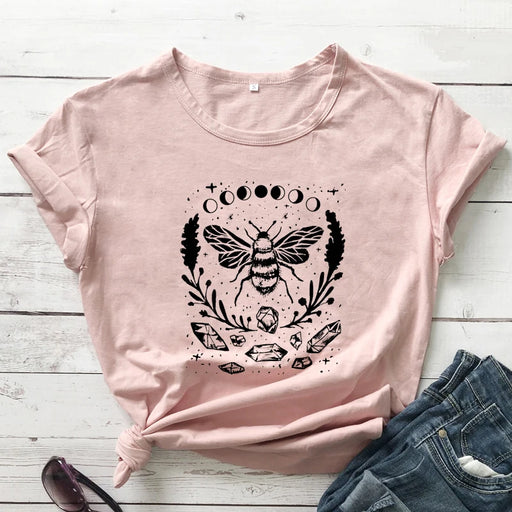 Mystical Honey Bee Moon Phases T-shirt