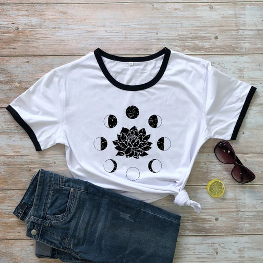 Mystical Moon Phases Astrology T-Shirt Spiritual Graphic Tee