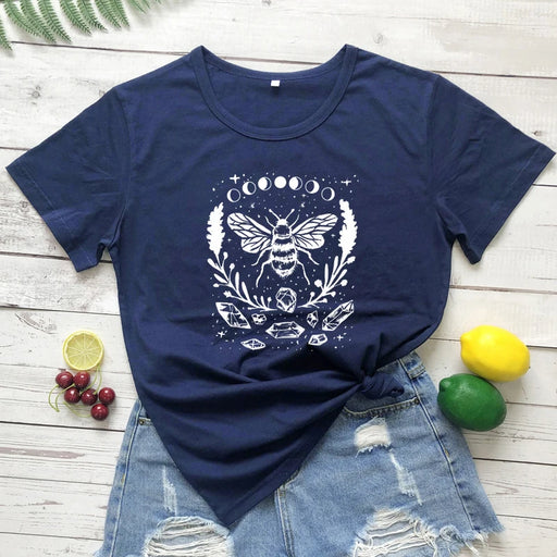 Mystical Honey Bee Moon Phases T-shirt