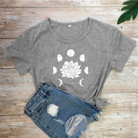 Mystical Moon Phases Astrology T-Shirt Spiritual Graphic Tee
