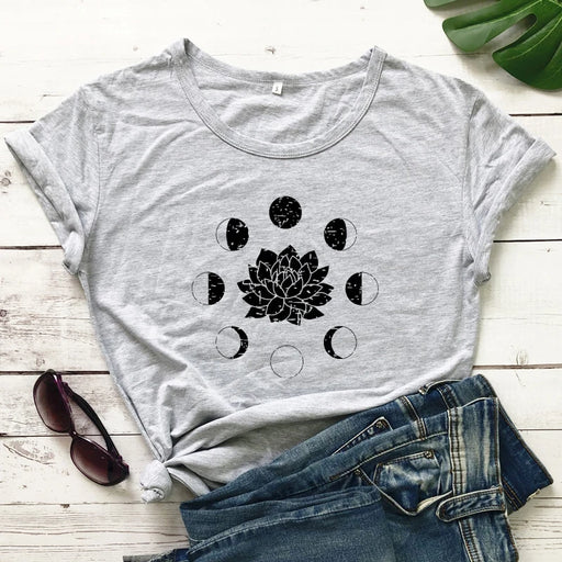 Mystical Moon Phases Astrology T-Shirt Spiritual Graphic Tee