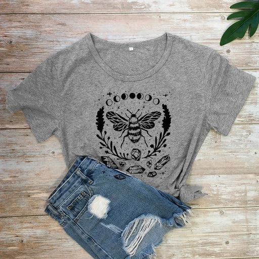 Mystical Honey Bee Moon Phases T-shirt