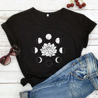 Mystical Moon Phases Astrology T-Shirt Spiritual Graphic Tee
