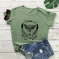 Mystical Honey Bee Moon Phases T-shirt
