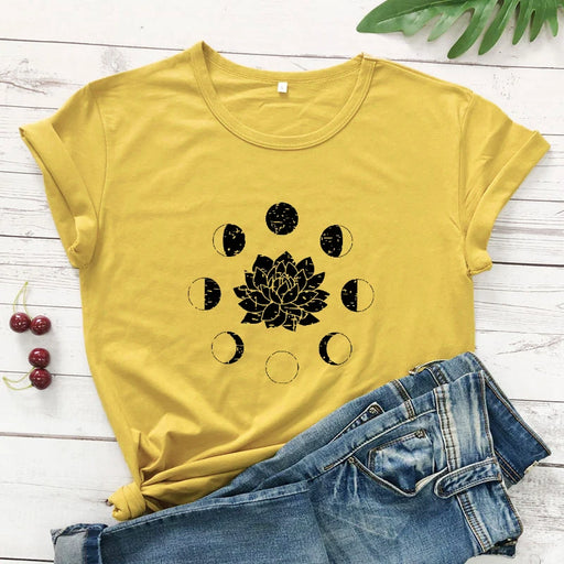 Mystical Moon Phases Astrology T-Shirt Spiritual Graphic Tee