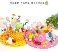 Creative Kids Hat DIY Handmade Material Package Catwalk Rabbit Hat Making Woven Hat Easter Hat Decoration