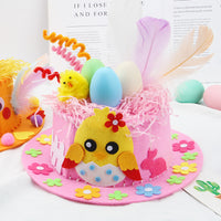 Creative Kids Hat DIY Handmade Material Package Catwalk Rabbit Hat Making Woven Hat Easter Hat Decoration