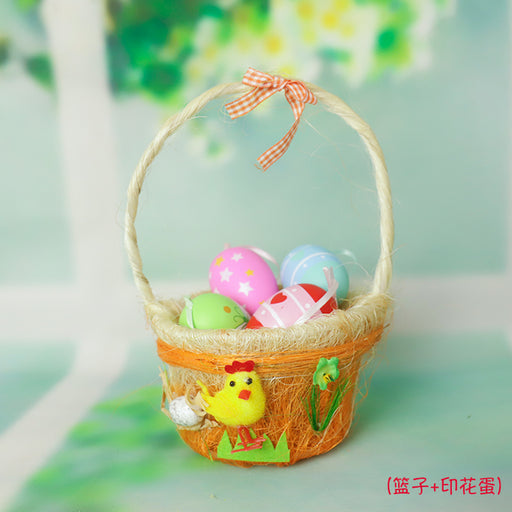 Easter Decorations Easter Egg Satchel Chicken Basket Easter DIY Handmade Gift