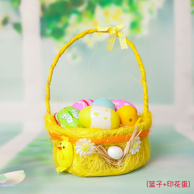 Easter Decorations Easter Egg Satchel Chicken Basket Easter DIY Handmade Gift