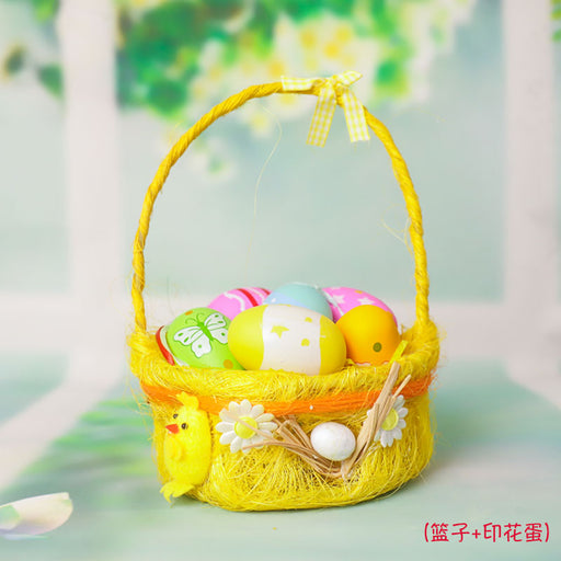 Easter Decorations Easter Egg Satchel Chicken Basket Easter DIY Handmade Gift