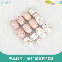 Easter Egg Decoration Supplies Kids Print DIY Layout Plastic Color Resurrection Egg Pendant 12 Pack