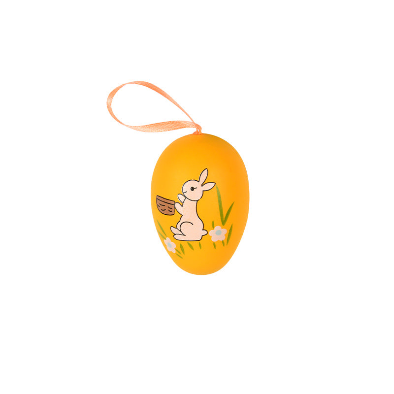 Easter Egg Decoration Supplies Kids Print DIY Layout Plastic Color Resurrection Egg Pendant 12 Pack