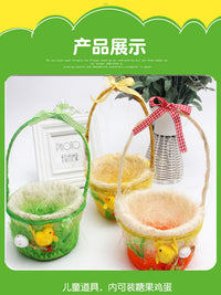 Easter Decorations Easter Egg Satchel Chicken Basket Easter DIY Handmade Gift