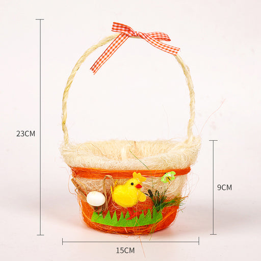 Easter Decorations Easter Egg Satchel Chicken Basket Easter DIY Handmade Gift