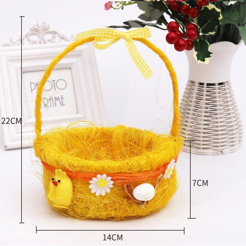 Easter Decorations Easter Egg Satchel Chicken Basket Easter DIY Handmade Gift