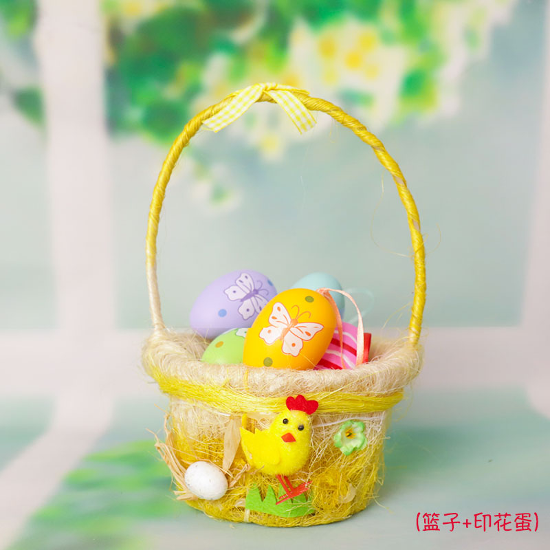 Easter Decorations Easter Egg Satchel Chicken Basket Easter DIY Handmade Gift