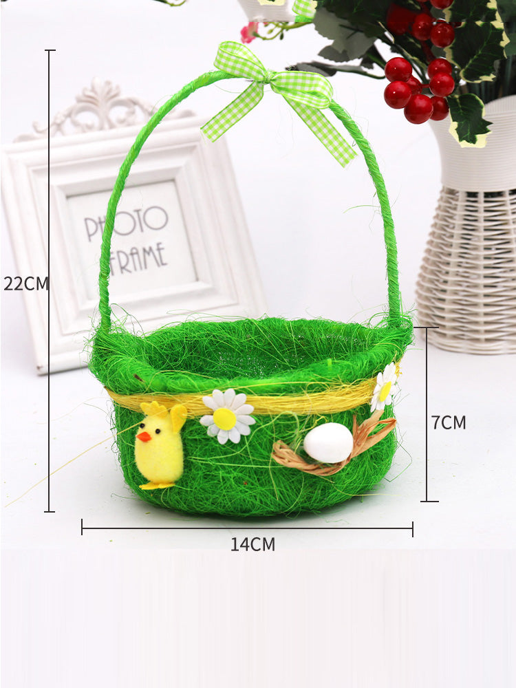 Easter Decorations Easter Egg Satchel Chicken Basket Easter DIY Handmade Gift