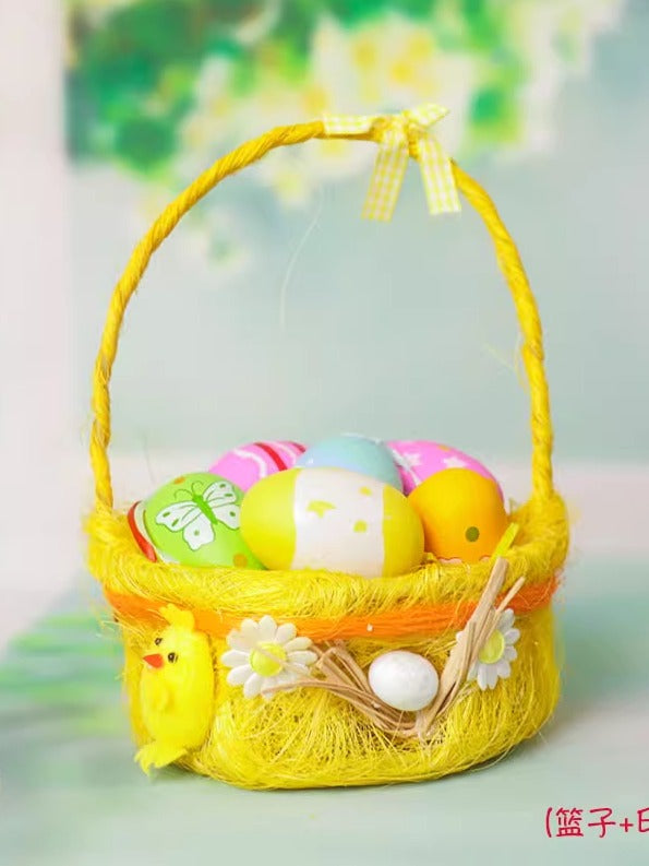 Easter Decorations Easter Egg Satchel Chicken Basket Easter DIY Handmade Gift