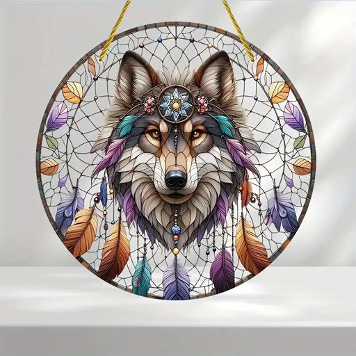 Tree of Life Theme Acrylic Sun Catcher- Window Hanging Decor with Stained Glass Appearance for Multi-Scene Decor Perfect festiva