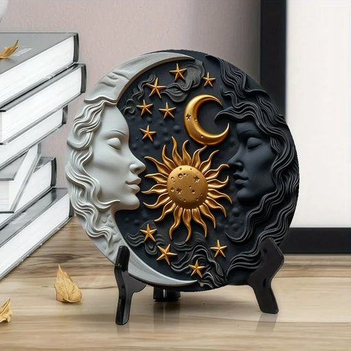 Sun Sign and Moon Aluminum Sign Kitchen Decor