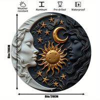 Sun Sign and Moon Aluminum Sign Kitchen Decor