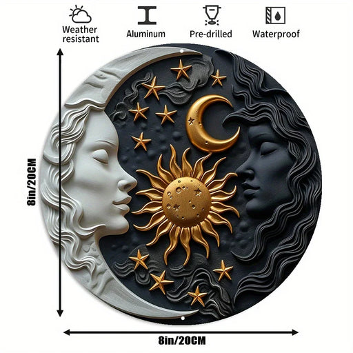 Sun Sign and Moon Aluminum Sign Kitchen Decor
