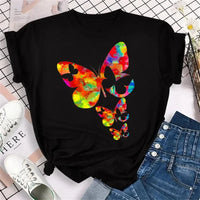 Colorful Butterfly Petal T-shirt