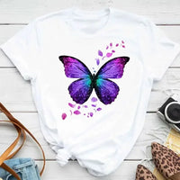 Colorful Butterfly Petal T-shirt