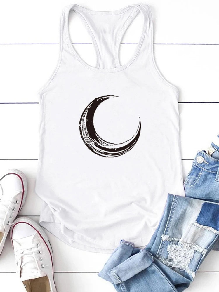 Moon Printed Tank Top