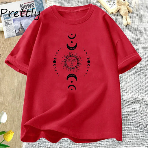 Celestial Sun and Moon Astrology T-Shirt Mystical Tee