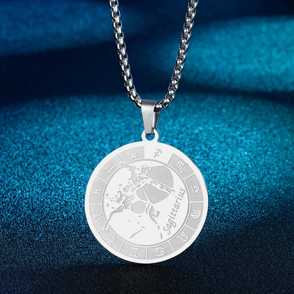 Capricorn Zodiac Sign Pendant Necklace Constellation Jewelry Gift