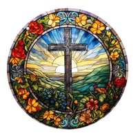 Room Decor Jesus Comes Suncatcher Light Catcher Circular Round Centerpiece for Porch,Garden,Office, Home Decoration Acrylic Sign