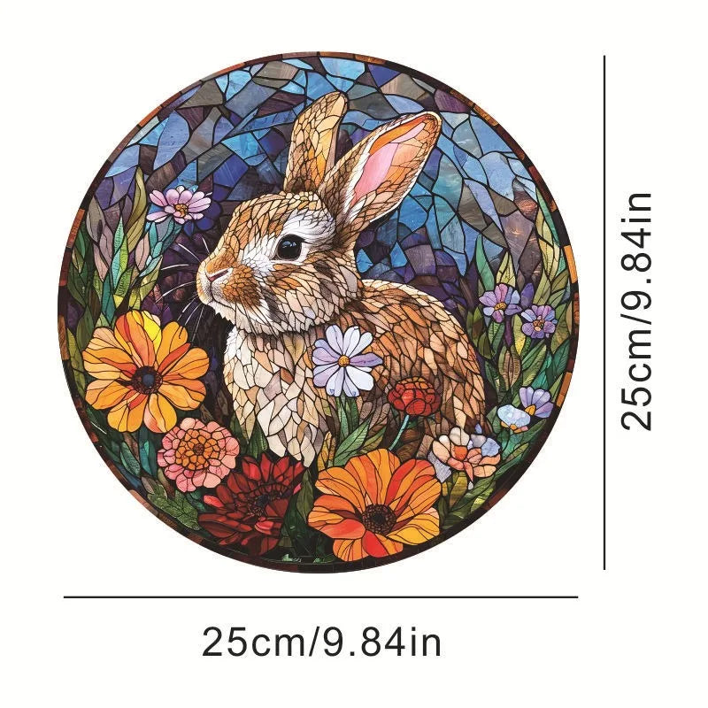 Happy Easter Window Stickers Rabbit Eggs Flower Plants Electrostatic Glass Sticker Easter Decorations for Home Bunny Wall Decals