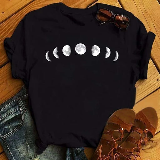 Moon Butterfly Astrology T-Shirt Casual Women’s Top